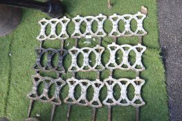 Nine Cast Iron Lawn Edges
