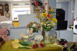 Large Display of Artificial Flowers