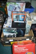Assorted Boxed Electricals Including Routers, Phon