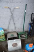 Vintage Jaguar Manual Lawnmower, plus a Lawn Aerat