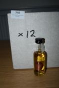 12 x 5cl Cardhu 12 Year Old Single Malt Scotch Whiskey Miniatures