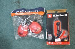 Einhell Battery Charger and Port West Ear Protecto