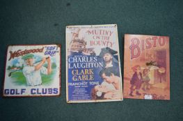 Three Metal Advertising Signs