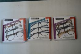 *Three Packs of Foster Grant Reading Glasses +3.00