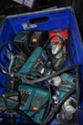 Makita Battery Operated Tools Including Palm Sander, Grinder, Angle Grinder, etc. with Assorted