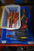 Quantity of Electricians and Other Screwdrivers (tray not included)