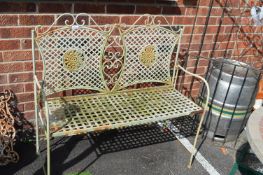 Metal Two Seat Garden Bench