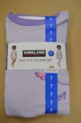 Kirkland Girl’s 4pc Pyjama Set Size: 7 years
