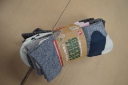 *Four Pairs of Green Treat Outdoor Socks Size: 4-8