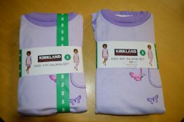 Two Kirkland Kid’s 4pc Pyjama Sets Size: 8 years