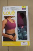 *Pair of Lole Sports Bra (1 Purple and 1 Camouflage) Size Small