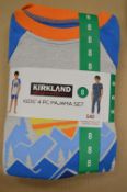 Kirkland Kid’s 4pc Pyjama Set Size: 8 years