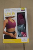 *Pair of Lole Sports Bra (1 Purple and 1 Camouflage) Size Small