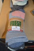 *Four Pairs of Green Treat Lady’s Socks Size: 4-8