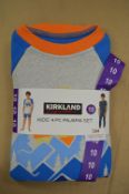 Kirkland Kid’s 4pc Pyjama Set Size: 10 years