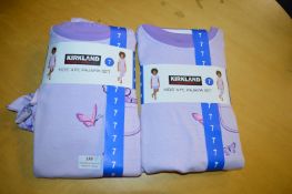 Two Kirkland Kid’s 4pc Pyjama Sets Size: 7 years