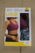 *Pair of Lole Sports Bra (1 Purple and 1 Camouflage) Size Small