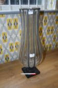 Large Metal Framed Glass Vase