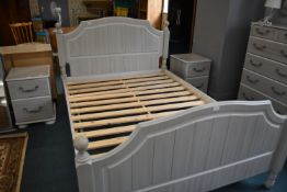 Grey Double Bed Frame 4'6