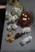 Pig Ornaments Including Rye Pig (AF)