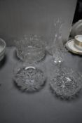 Cut Glass Bowls and a Glassware