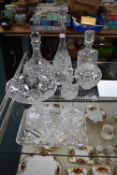 Cut Glass Lead Crystal Decanters, Bowls, etc.
