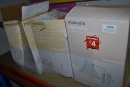 *Three White Wall Lamps