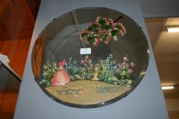 Hand Painted Retro Circular Mirror