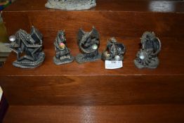 Five Myth & Magic Dragon Figures