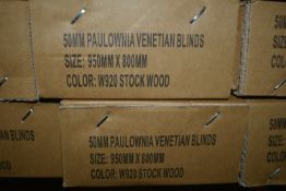 *Two 50mm Paulownia Venetian Blinds 950x800mm