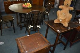 Pine Table, Piano Stool, and a Kangaroo