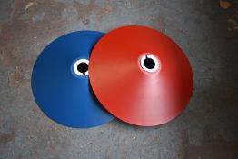 *One Blue and One Red Ceiling Light Shades