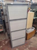 Grey 4 Drawer Filling Cabinet Approx 130cm x 50cm x 60cm
