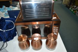 Copper Effect Kitchenware Including Microwave Oven