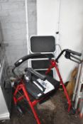 Drive Rollator Mobility Aid plus Folding Step Stoo