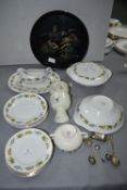 Sherwood Ridgeway White Mist Pattern Tableware, Lacquered Tray, French Silver Ring, etc.