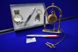 Slazenger Watch and Pen Giftset, and a Pocket Wat