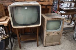 Two Vintage Valve TVs by Ecko and GEC, plus an Oak