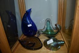 Studio Glass Dishes, Vases, and a Shell