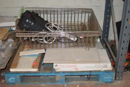 *Pallet of Assorted Tiles and Mesh Baskets