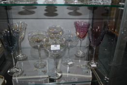 Cut Glass Wine Glasses etc.