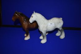 Two Beswick Clydesdale Horses (both AF)