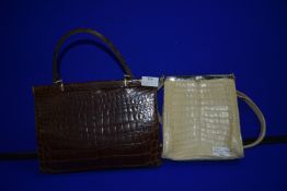 Two 1950's Crocodile Skin Handbags
