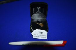 9ct Gold Pendant & Chain with Gemstone ~2.7g gross