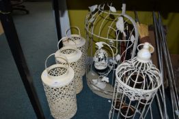 Painted Metal Candle Holders etc.