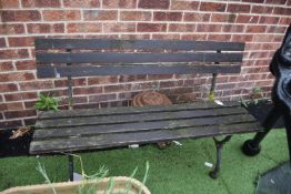 Garden Bench with Cast Iron Supports