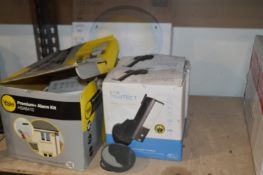 *Large LED Flush Light, Two Aero Protect Security Camera Lights, Yale Premium Plus Alarm Kit, and