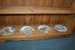 Four Royal Albert Dream Cottage Wall Plates