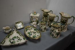 Masons Chartreuse Pattern Jugs, Dishes, Clock, plu