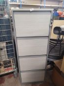 Grey 4 Drawer Filling Cabinet Approx 130cm x 50cm x 60cm